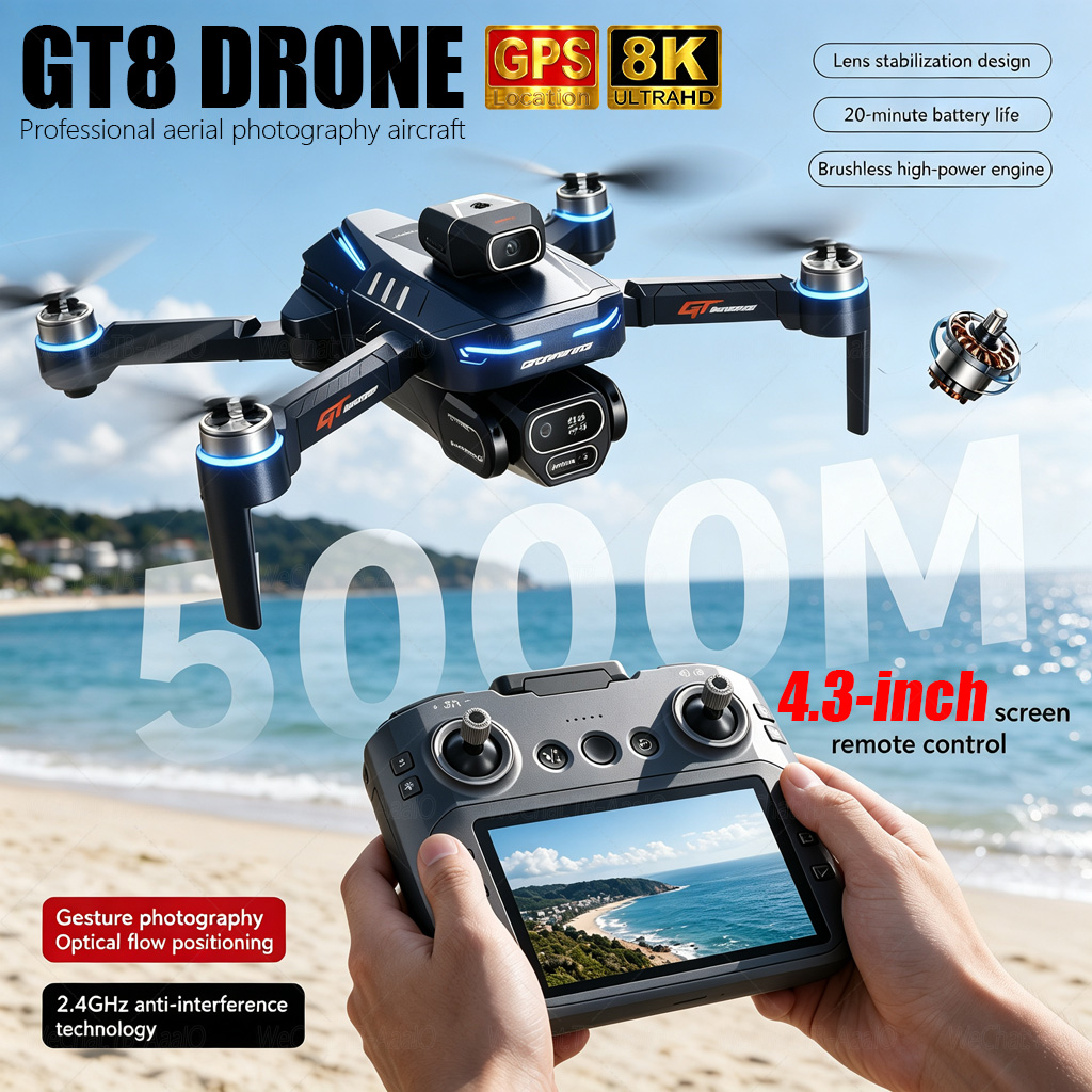 Drone RC GT8 HD BARU 4K Profes - Drone Camera Night Vision ulasan dan harga